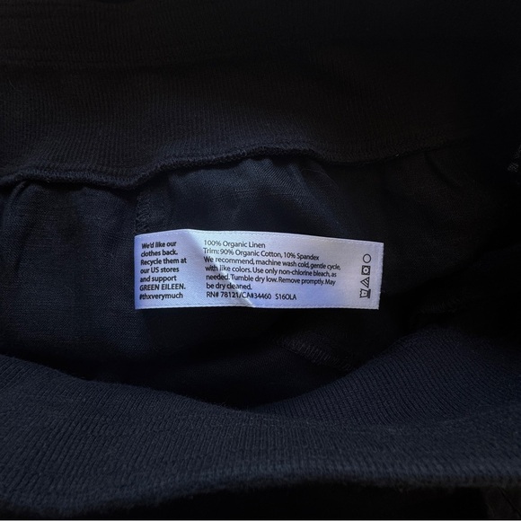 Eileen Fisher Skirt Women’s Size Small Black Elastic Waist Organic Cotton Midi - Picture 7 of 7